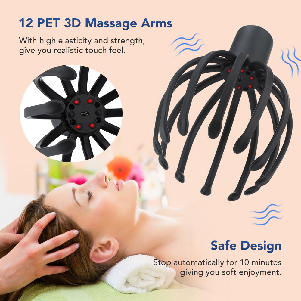 Octopus Electric Head Massage Tingler -  25th Hour Store